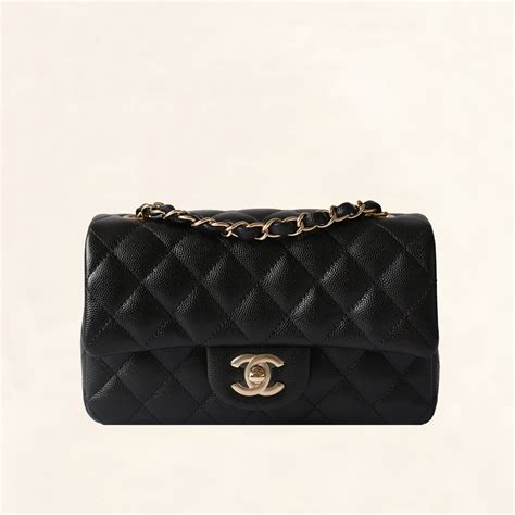 chanel caviar leather new mini rectangle classic flap bag